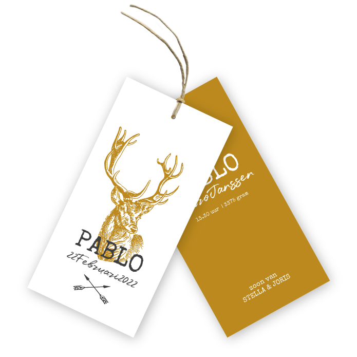 Geboortekaartje hertje Pablo