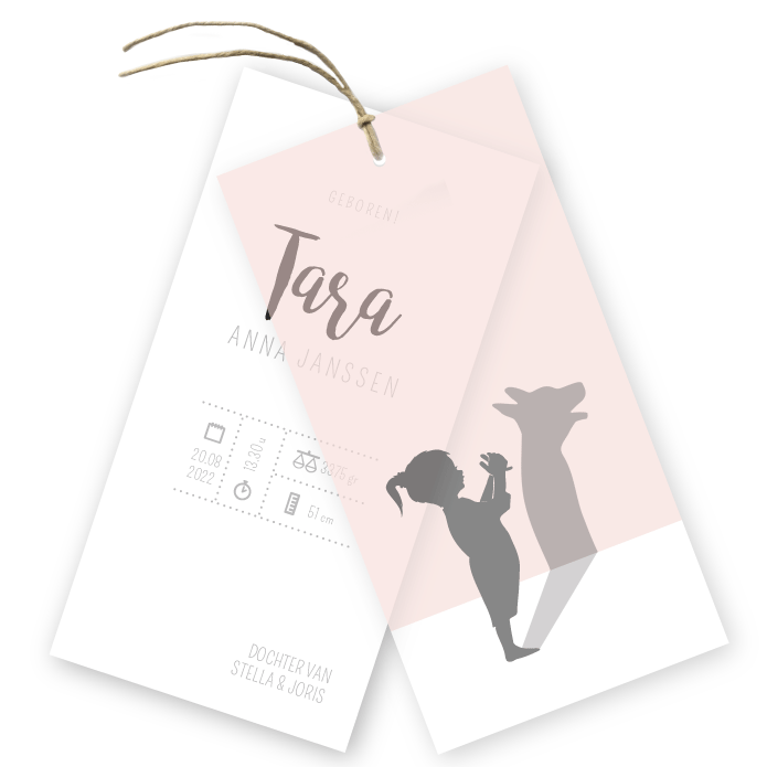 Babykaartje kalk wolf