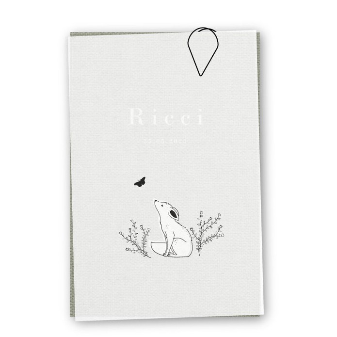 Geboortelabels kalk vos