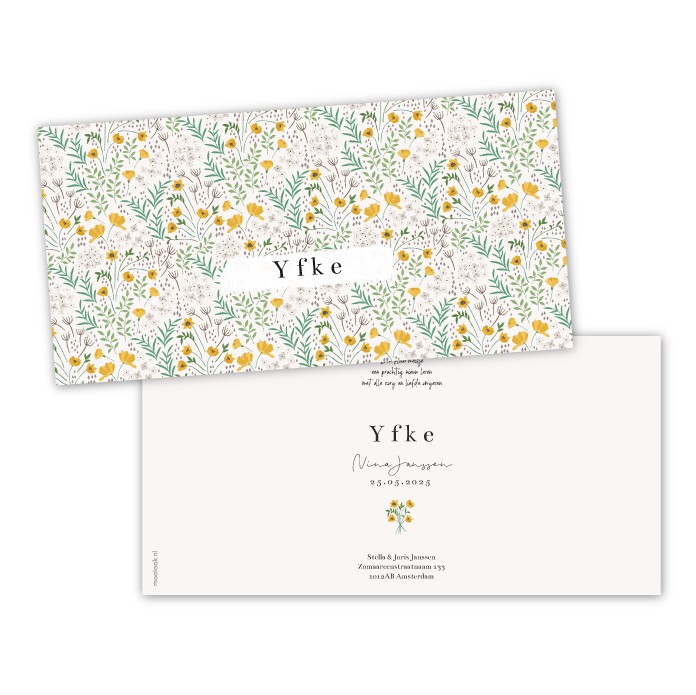 Babykaartje lente Yfke