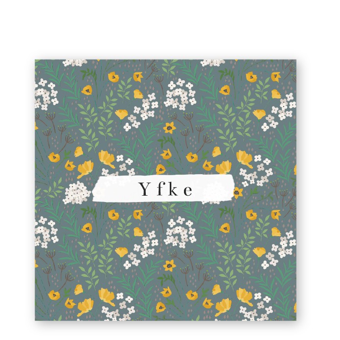 Geboortekaartje lente bloemen