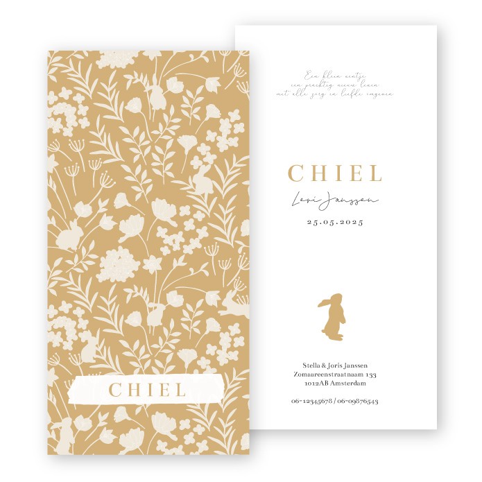 Babykaartje vintage patroon