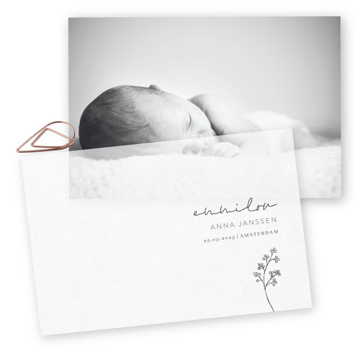 Babykaartje kalkpapier vellum