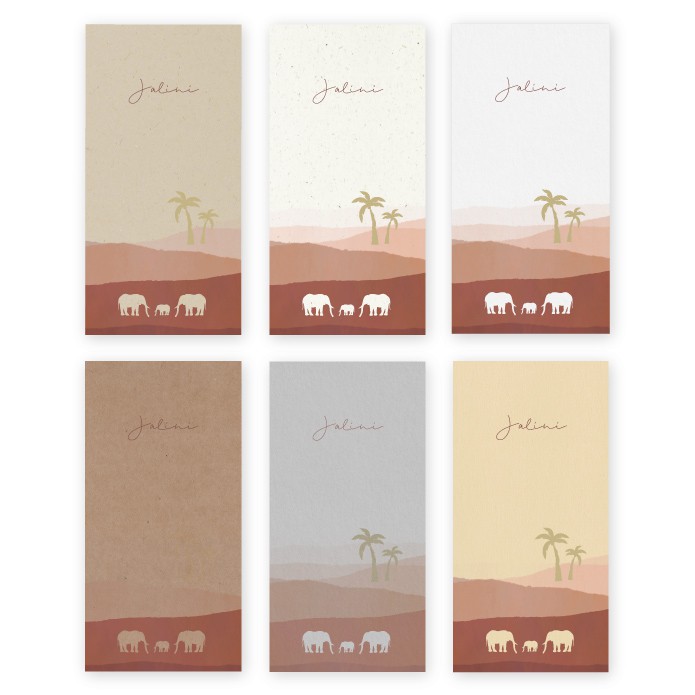 Geboortekaartje ecologisch waterverf zee Jalini