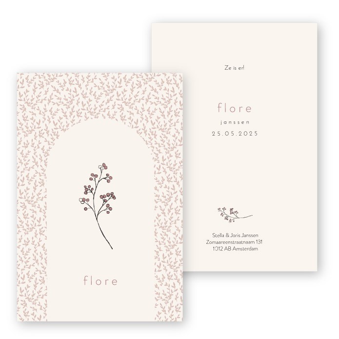 Babykaartje takje Fiore