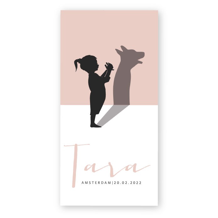 Babykaartje wolf Tara
