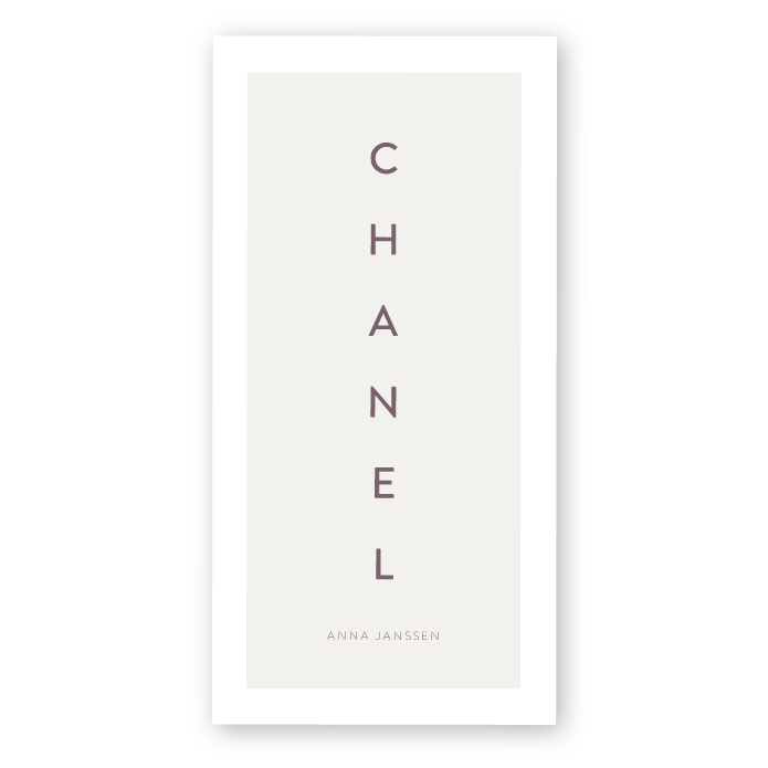 Geboortekaartje typografisch Chanel