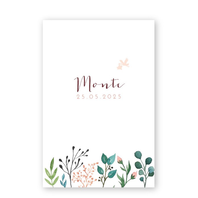 Babykaartje waterverf takje 