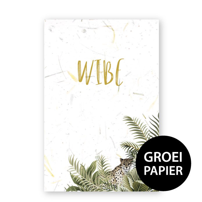 Geboortekaartje groeipapier Wibe