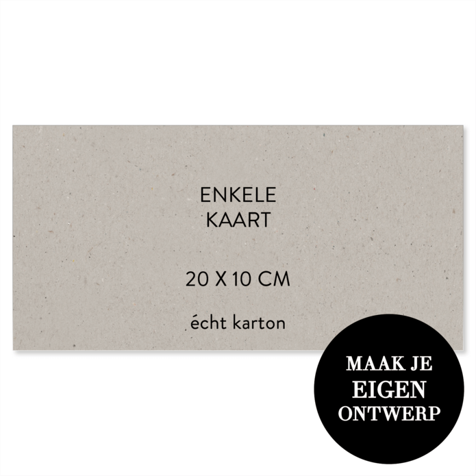 Zelf maken - 20 x 10 cm - grijs karton