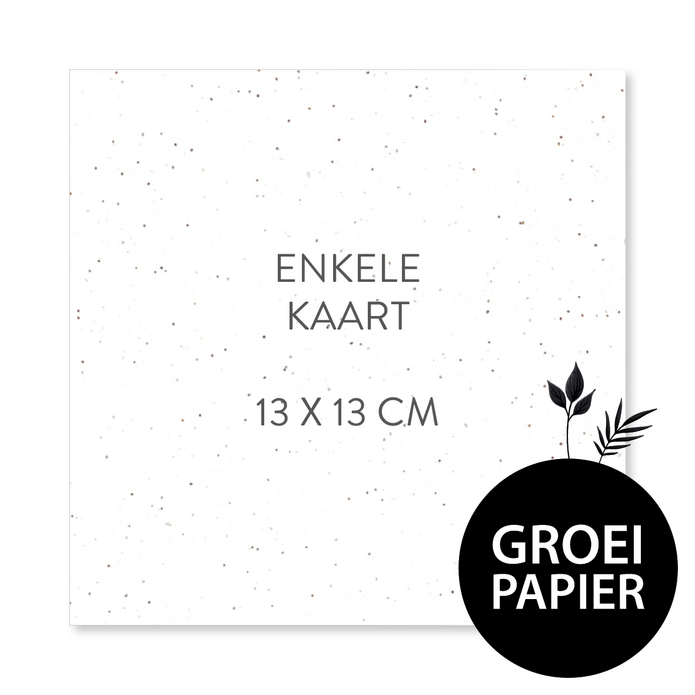 Zelf maken - 13 x 13 cm - groeipapier