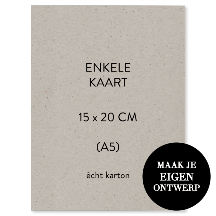 Zelf maken - A5 trouwkaart - grijs karton