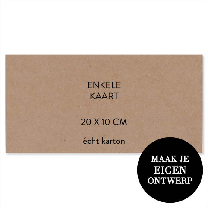 Zelf maken - 20 x 10 cm - kraft karton
