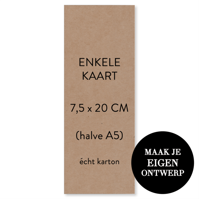 Zelf maken - A5 smal - kraft karton