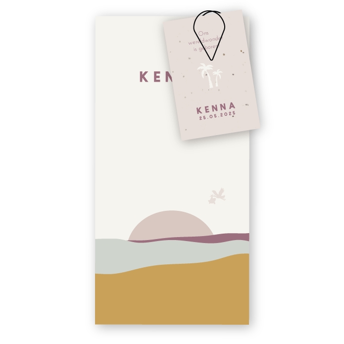 Minilabel groeipapier staand Kenna