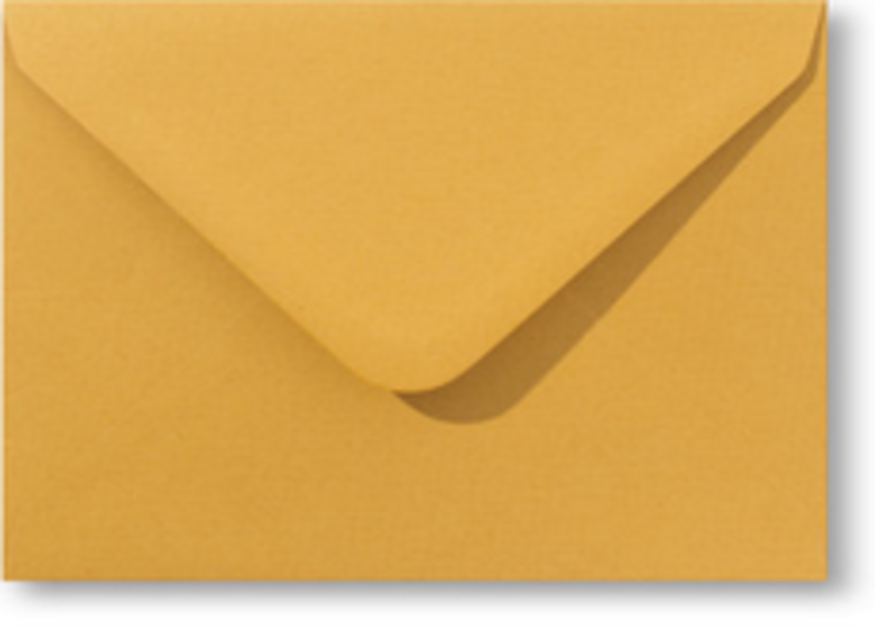 Envelop 11 x 16 cm klassiek oker