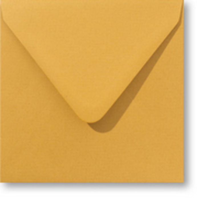 Envelop 14 x 14 cm klassiek oker