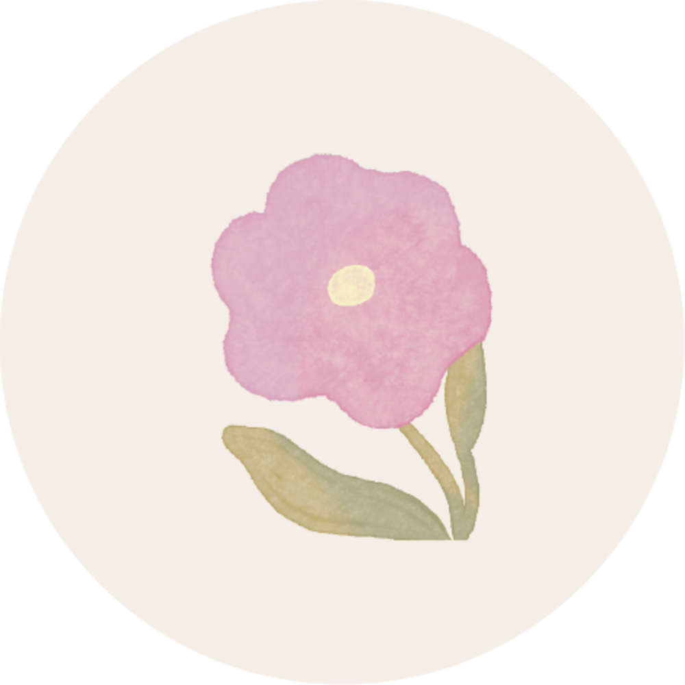 Sluitsticker bloemetje roze