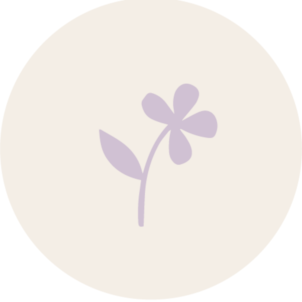 Sluitsticker klavertje vier lila