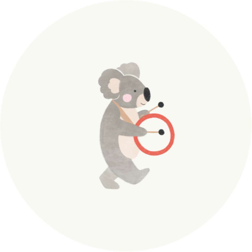 Sluitsticker koala trommel