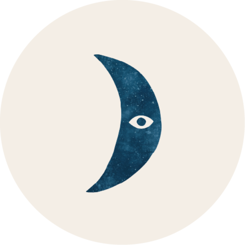 Sluitsticker maantje waterverf