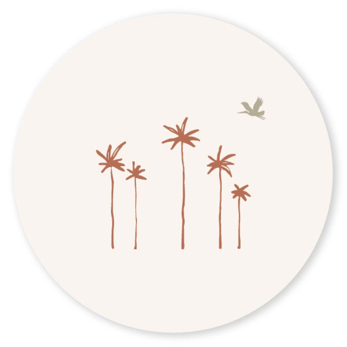 Sluitsticker palmboompjes Omer
