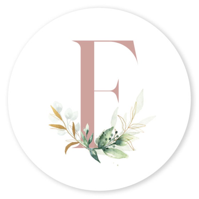 Sluitsticker typografisch letter Fiore