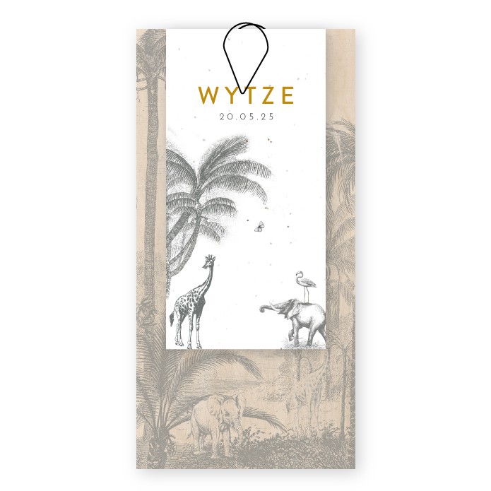 Smal label groeipapier Wytze staand