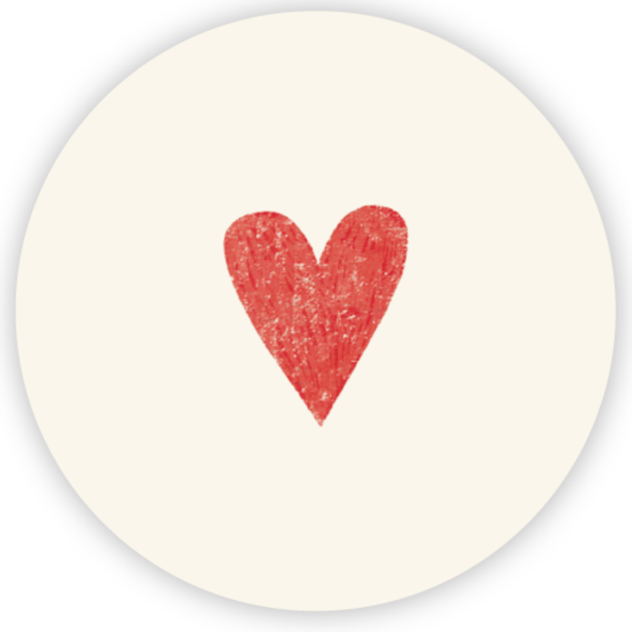 Sluitsticker hartje rood