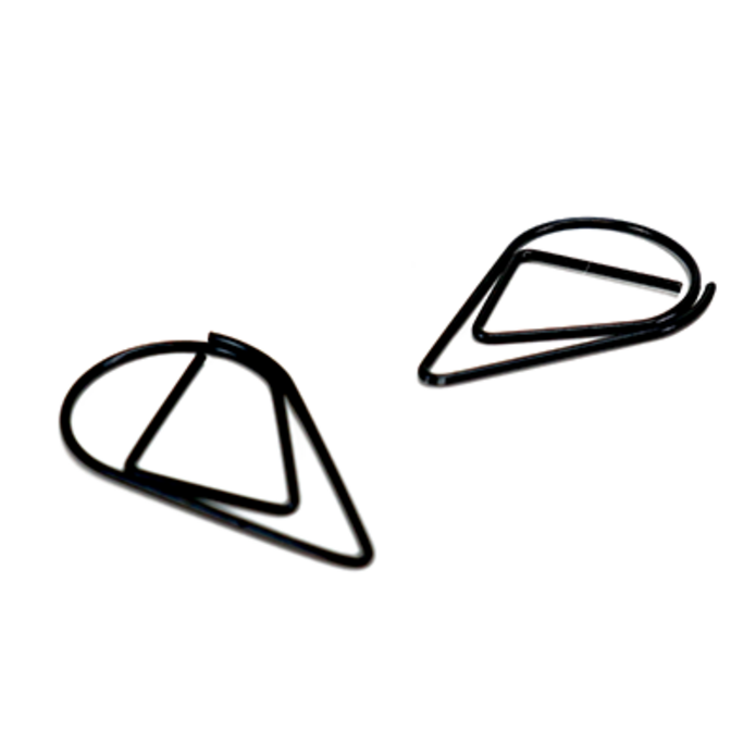 Druppel paperclips zwart