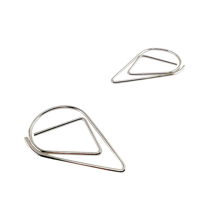Druppel paperclips zilver