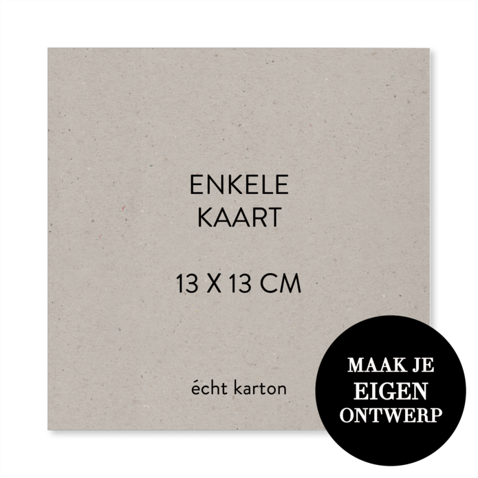 Zelf maken - 13 x 13 cm - grijs karton