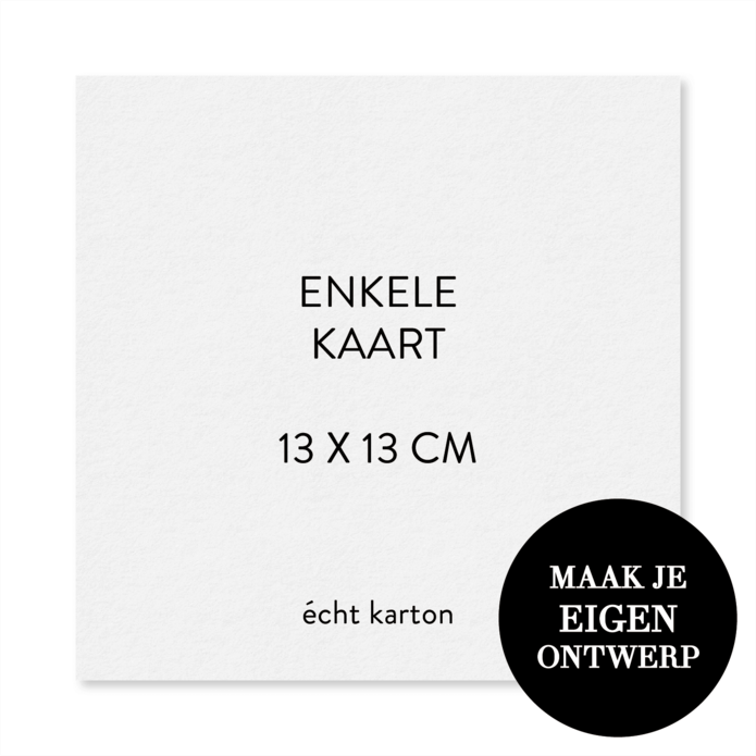 Zelf maken - 13 x 13 cm - wit karton