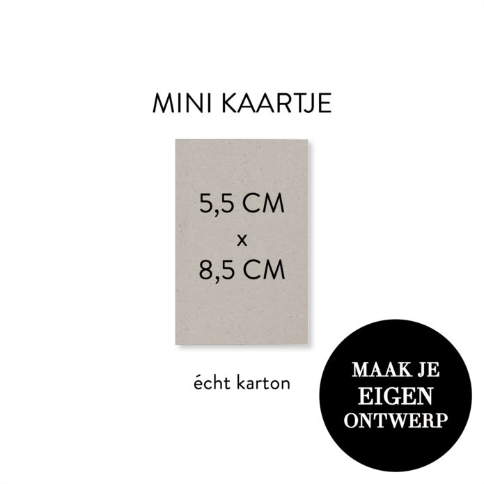 Zelf maken - 5,5 x 8,5 cm - grijs karton