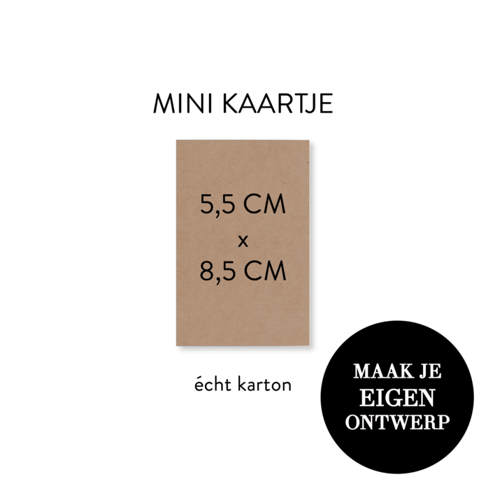 Zelf maken - 5,5 x 8,5 cm - kraft karton