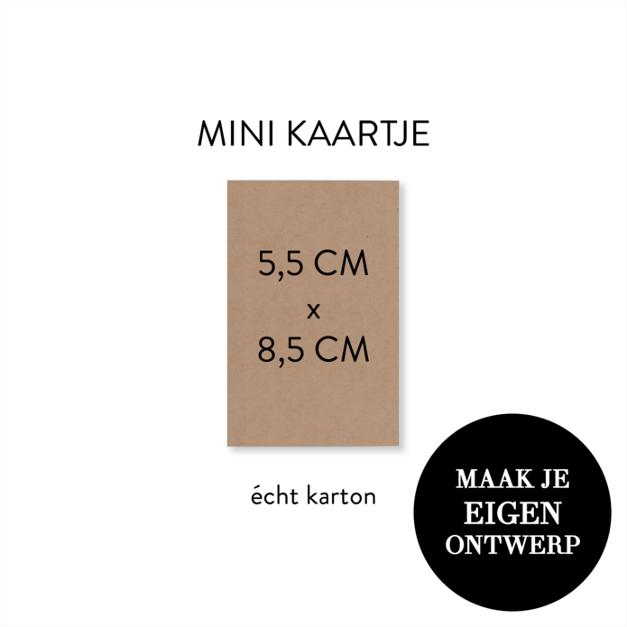 Zelf maken - 5,5 x 8,5 cm - kraft karton
