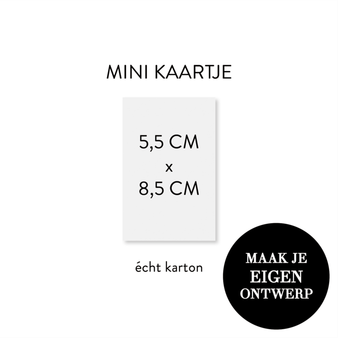 Zelf maken - 5,5 x 8,5 cm - wit karton