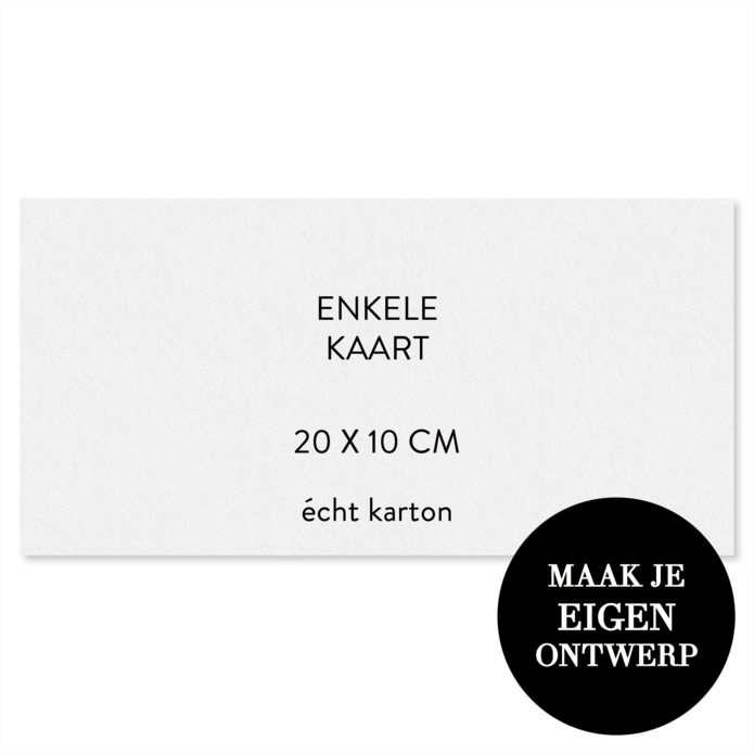 Zelf maken - 20 x 10 cm - wit karton