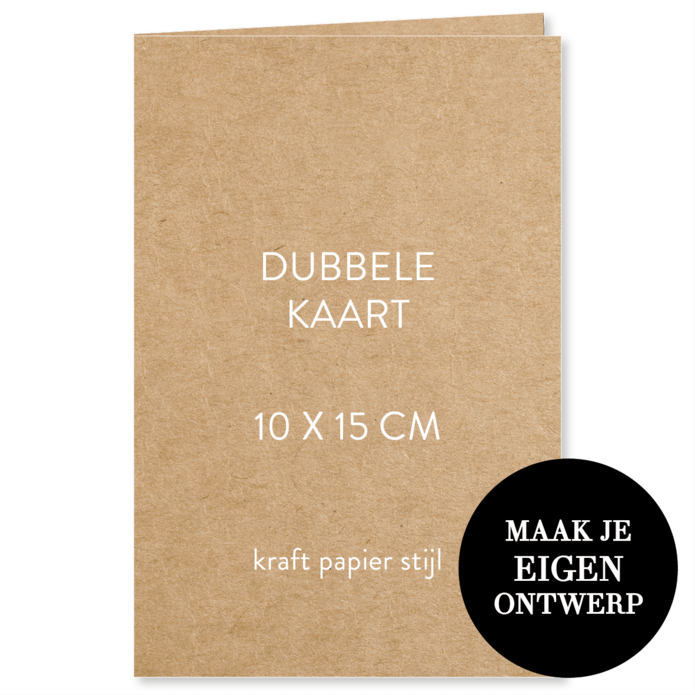 Zelf maken - 10 x 15 cm dubbel - kraftlook