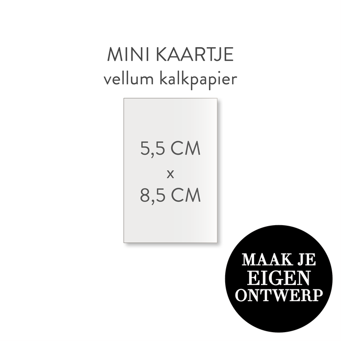Zelf maken - 8,5 x 5,6 cm- vellum