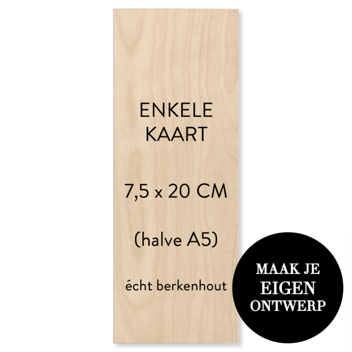 Zelf maken - A5 smal - echt hout