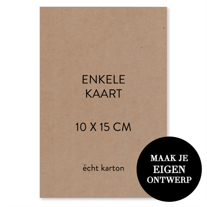 Zelf maken - 10 x 15 cm  - kraft karton