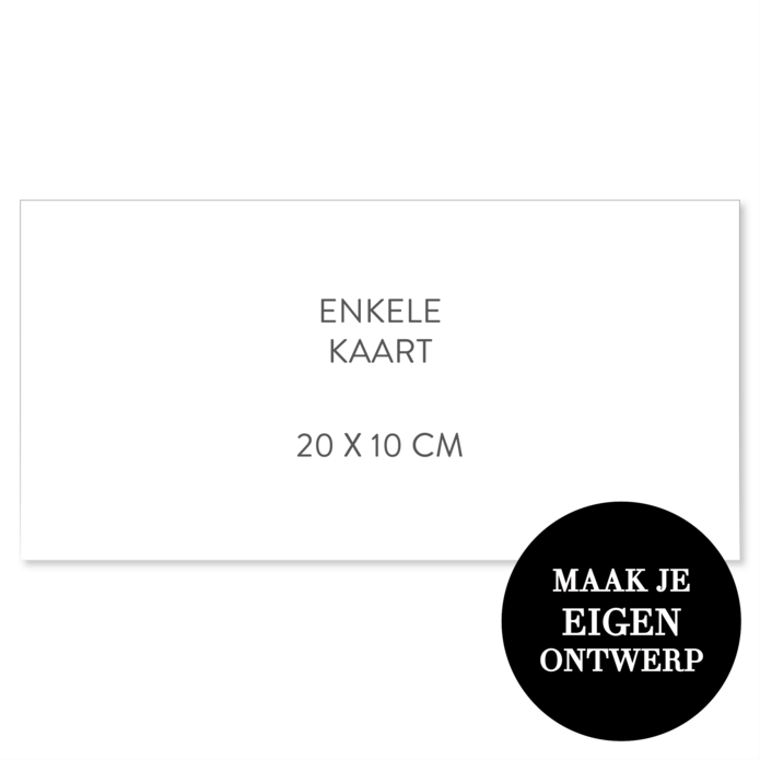 Zelf maken - 20 x 10 cm - enkel